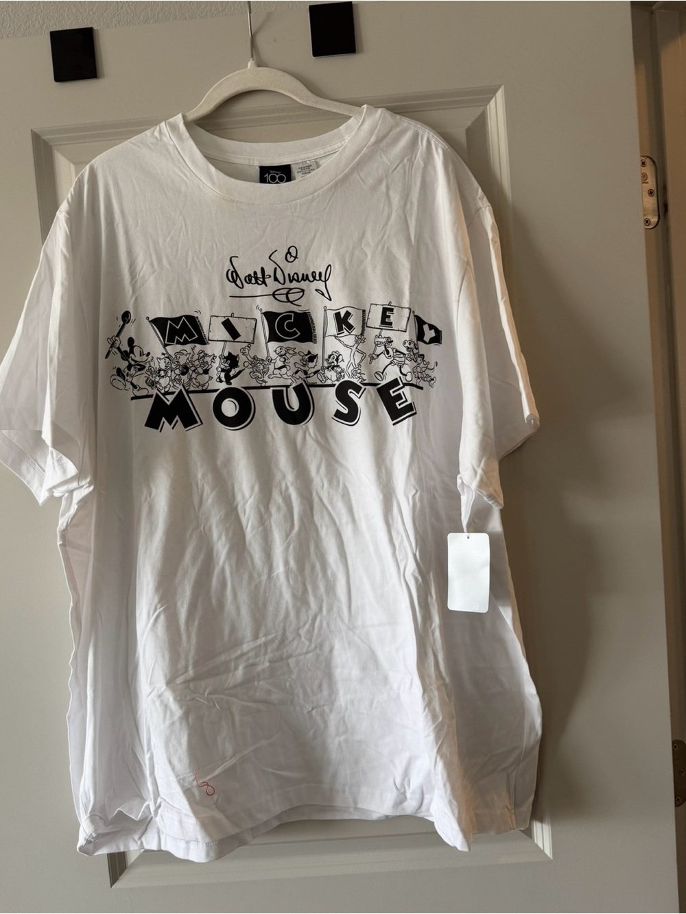 Disney White Mickey Mouse Short Sleeve Tee